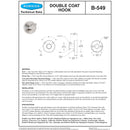 Bobrick B-549 Double Coat Hook