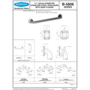 Bobrick B-5806x42 (42 x 1.25) Commercial Grab Bar, 1-1/4" Diameter x 42" Length, Concealed-Mounted, Stainless Steel