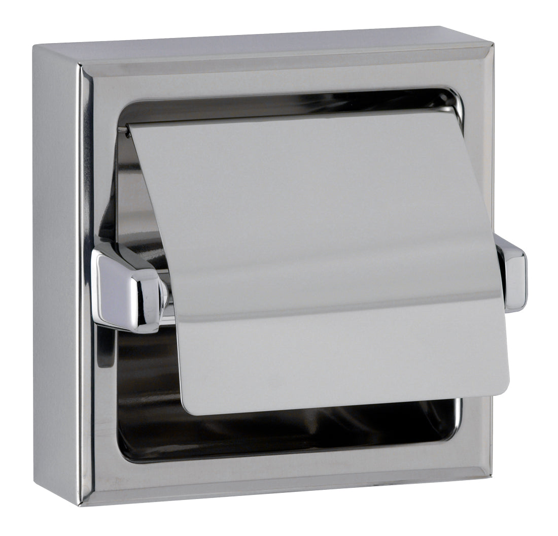 Bobrick B-6699 Commercial Toilet Paper Dispenser w/ Hood, Surface-Mounted, Stainless Steel w/ Bright-Polished Finish