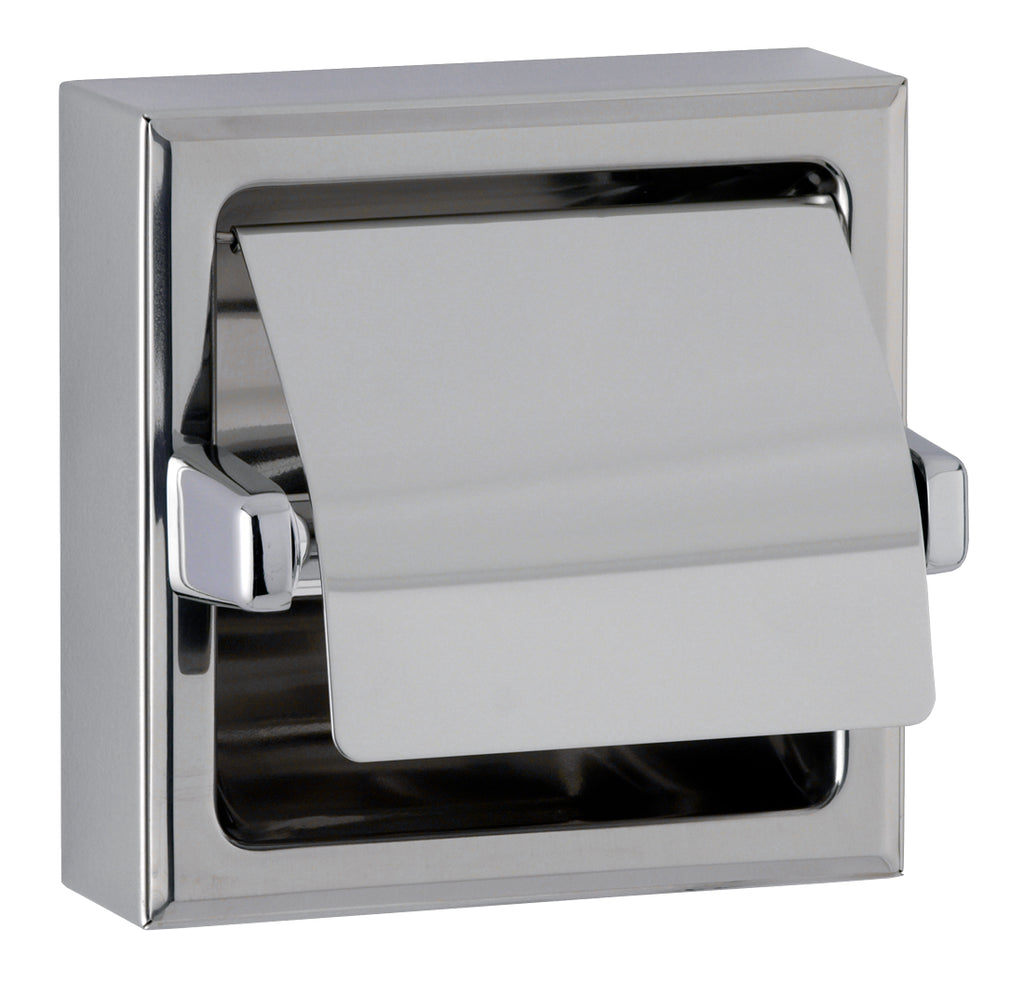 Bobrick B-540.MBLK - Surface-Mounted Toilet Tissue Dispenser & Utility Shelf, Matte Black