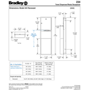 Bradley 234-1135 Commercial Paper Towel Dispenser/Waste Receptacle, Surface-Mounted, Stainless Steel