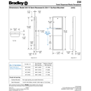 Bradley 234-11 Commercial Paper Towel Dispenser/Waste Receptacle, Surface-Mounted, Stainless Steel