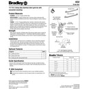 Bradley 8322-001300 (30 x 1.25) Commercial Grab Bar, 1-1/4" Diameter x 30" Length, Stainless Steel (Peened)