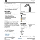 Bradley (S53-3100) RT5-BS Touchless Counter Mounted Sensor Faucet, .5 GPM, Brushed Stainless, Crestt Series