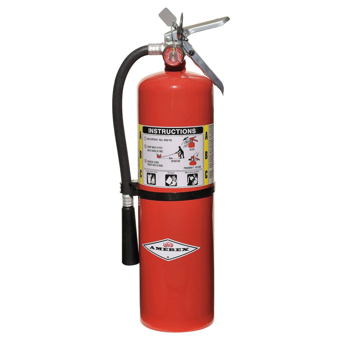 Amerex Dry Chemical Fire Extinguisher with 10 lb. Capacity