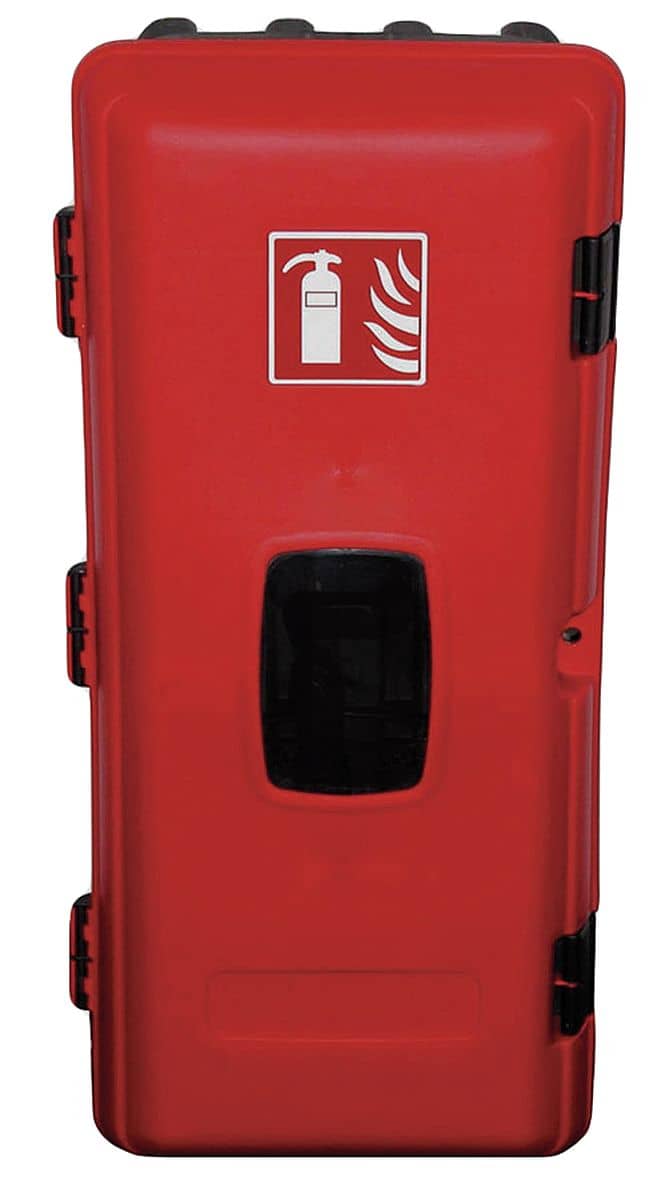 Jonseco Fire Extinguisher Cabinet, 10 lb, Blk/Red - JEBE06 - TotalRestroom.com