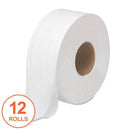 Boardwalk Jrt Bath Tissue, Jumbo, Septic Safe, 2-Ply, White, 3.5" X 1000 Ft, 12 Rolls/Carton - BWK6100 - TotalRestroom.com