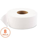 GEN Jrt Jumbo Bath Tissue, Septic Safe, 1-Ply, White, 9" Dia, 12 Rolls/Carton - GEN1511 - TotalRestroom.com