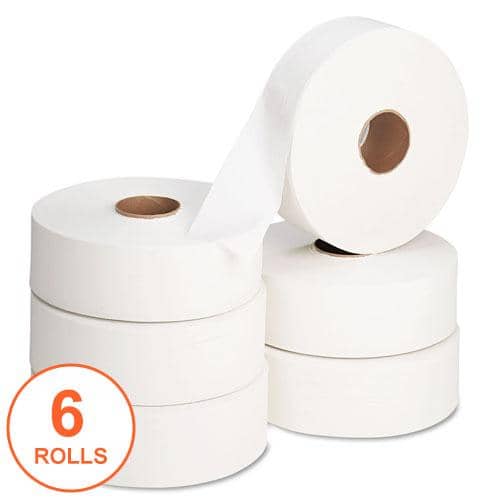 Georgia Pacific Jumbo Roll Bath Tissue, Septic Safe, 2 Ply, White, 2000 Ft, 6 Rolls/Carton - GPC13102 - TotalRestroom.com