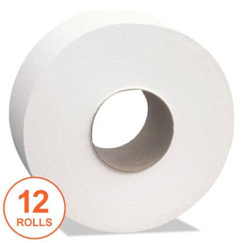 Cascades Select Jumbo Bath Tissue, Septic Safe, 2-Ply, White, 3.45" X 1000 Ft, 12 Rolls/Carton - CSDB240 - TotalRestroom.com