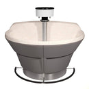 Bradley 54" Semi-Circular Bradstone Washfountain, Foot Control, B Drain, Color: Sandbox - WF2804F-B-MMV-LSD - TotalRestroom.com