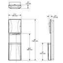 Bradley 2A05 Combination Toilet Paper Dispenser/Waste Receptacle, Recessed-Mounted, Stainless Steel - TotalRestroom.com