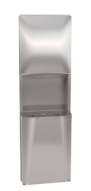 Bradley 2A95-36 Combination Toilet Paper Dispenser/Waste Receptacle, Recessed-Mounted, Stainless Steel - TotalRestroom.com