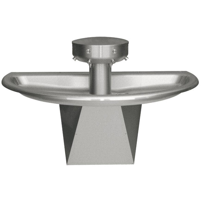 Bradley 54" Semi-Circular Sentry Washfountain, Hand Conrol, B Drain - SN2024 - TotalRestroom.com