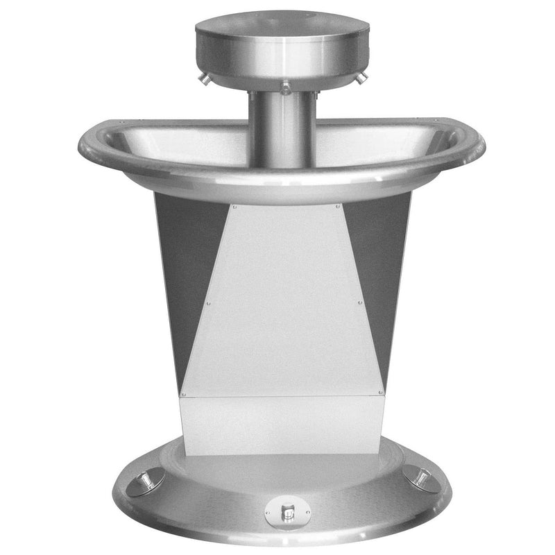 Bradley 36" Semi-Circular Sentry Washfountain, Foot Control, B Drain - SN2003 - TotalRestroom.com