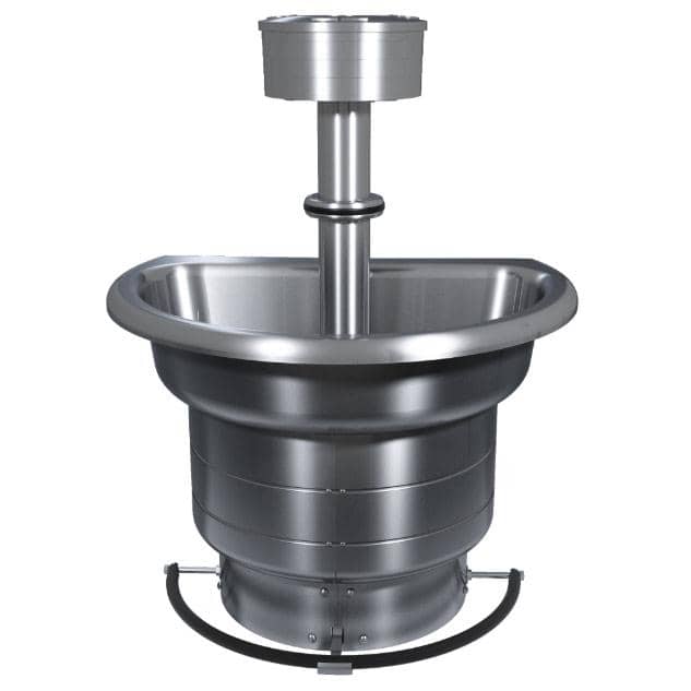 Bradley 54" Circular Stainless Steel Washfountain, Foot Control, B Drain - WF2708F-B-MMV-LSD - TotalRestroom.com