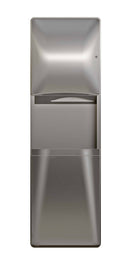 Bradley 2A05-1036 Combination Toilet Paper Dispenser/Waste Receptacle, Semi-Recessed-Mounted, Stainless Steel - TotalRestroom.com