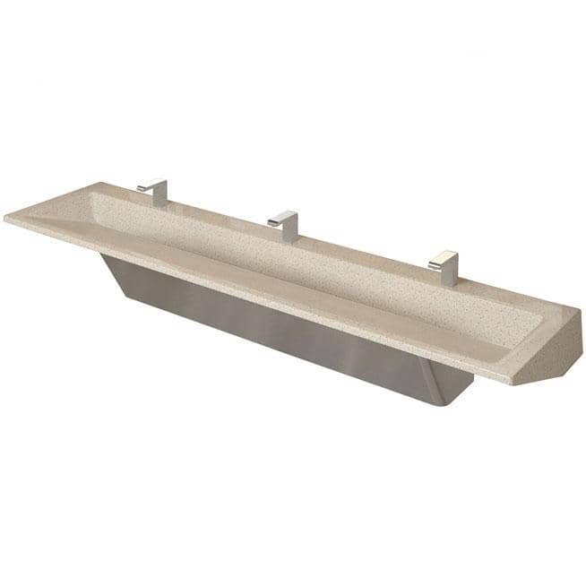 Bradley Verge Commercial Handwashing Sink - LVRD-Series, Three-Station, LVRD3