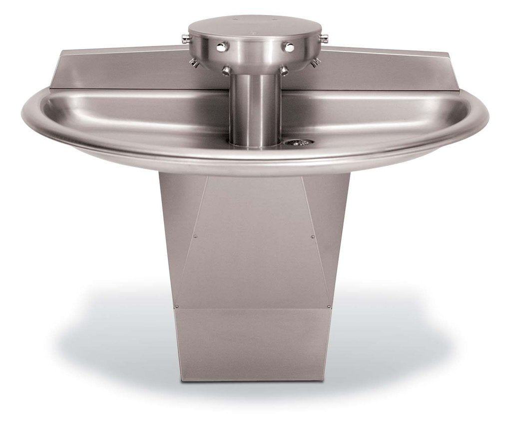 Bradley 54" Semi-Circular Sentry Washfountain, Foot Control, A Drain - SN2004