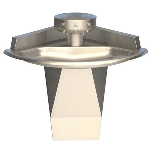 Bradley 54" Corner Sentry Washfountain, Hand Conrol, B Drain - SN2013