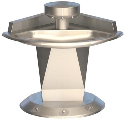 Bradley 54" Corner Sentry Washfountain, Foot Control, B Drain - SN2013