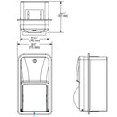 Bradley 5A00 Commercial Toilet Paper Dispenser, Recessed-Mounted, Stainless Steel w/ Satin Finish - TotalRestroom.com