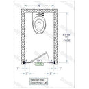 Bradley BW33660-PBC Toilet Partition, 1 Between Wall Compartments, 36" W x 61-1/4" D, Phenolic - TotalRestroom.com