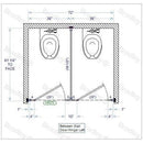Bradley BW23660 Toilet Partition, 2 Between Wall Compartments, 72"W x 61-1/4"D, Stainless Steel - TotalRestroom.com
