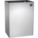 ASI 0826 Commercial Restroom Waste Receptacle, 12 Gallon, Surface-Mounted, 15-1/4" W x 23" H, 2-1/2" D, Stainless Steel - TotalRestroom.com