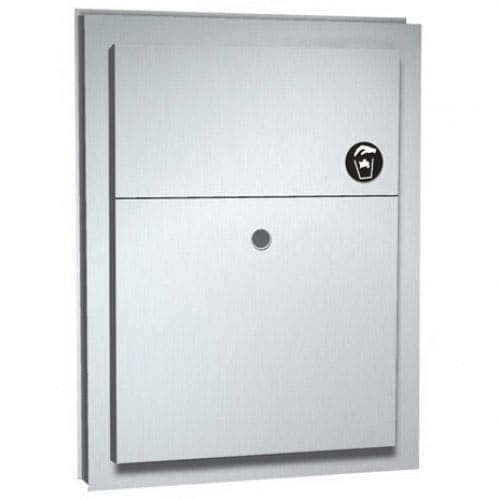 ASI 0472-1 Commercial Restroom Sanitary Napkin Disposal, Partition-Mounted, Stainless Steel
