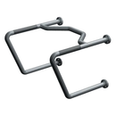 ASI 3434-P (24 x 24 x 1.25) Commercial Staddle Grab Bar, 1-1/2" Diameter x 24"Length, Stainless Steel
