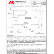 ASI 8206-R Right Hand Folding Commercial Shower Seat, 33