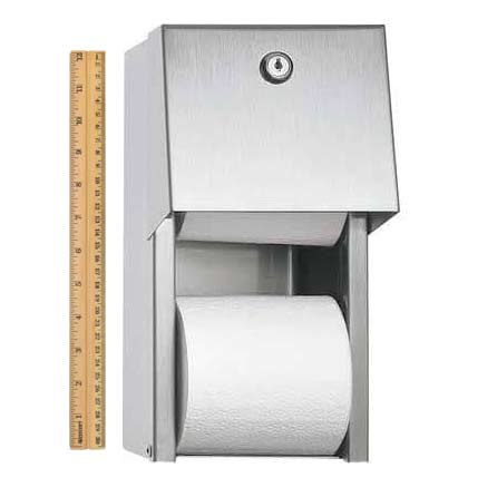 ASI 0030 Commercial Toilet Paper Dispenser, Surface-Mounted, Stainless Steel w/ Satin Finish