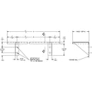 ASI 0692-824 Commercial Restroom Shelf, 8" D x 24" L, Stainless Steel w/Satin Finish - TotalRestroom.com