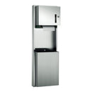 ASI 046924-9 Combination Commercial Paper Towel Dispenser/Waste Receptacle, Surface-Mounted, Stainless Steel