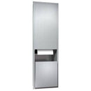 ASI 046921-9 Dual Roll-Combination Commercial Paper Towel Dispenser/Waste Receptacle, Surface-Mounted, Stainless Steel - TotalRestroom.com