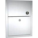 ASI 0473-1A Commercial Restroom Sanitary Napkin Disposal w/ Lock, Surface-Mounted, Stainless Steel - TotalRestroom.com
