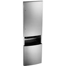 ASI 2046921AC-6 Combination Commercial Paper Towel Dispenser/Waste Receptacle, Roval-Surface-Mounted, Stainless Steel - TotalRestroom.com