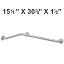 Bobrick B-6861.99 Commercial Grab Bar, 1-1/2" Diameter x 16" Length, Stainless Steel - TotalRestroom.com