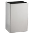 Bobrick 368-60 Commercial Restroom Waste Receptacle, 18 Gallon, Recessed-Mounted, Stainless Steel
