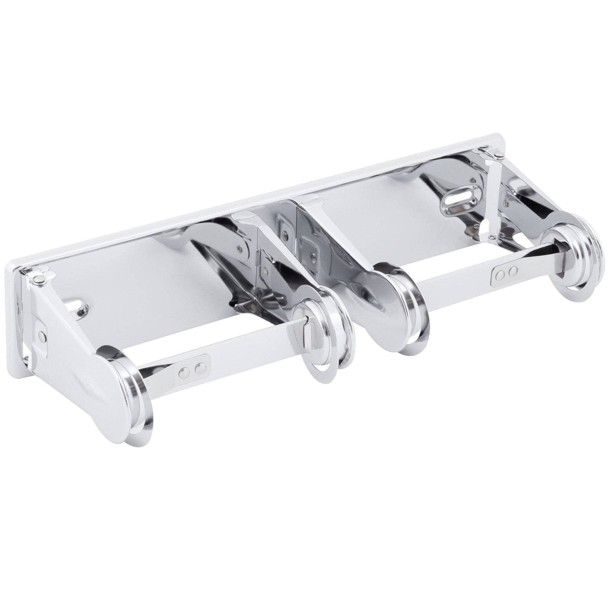 Bobrick B-265 Commercial Double Roll Toilet Paper Dispenser, Surface-Mounted, Stainless Steel - TotalRestroom.com