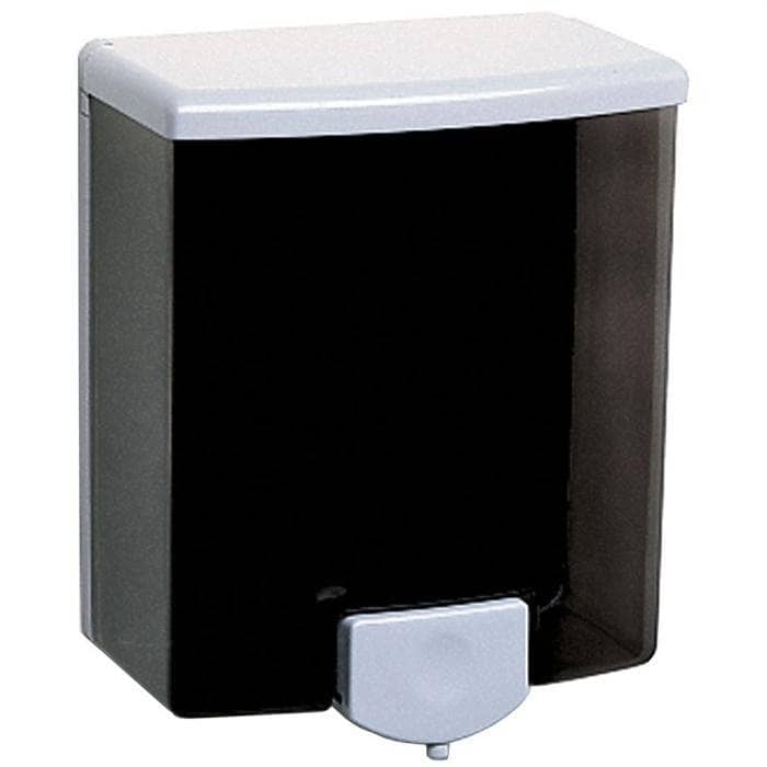 Bobrick B-40 Commercial Liquid Soap Dispenser, Surface-Mounted, Manual-Push, Plastic - 40 Oz