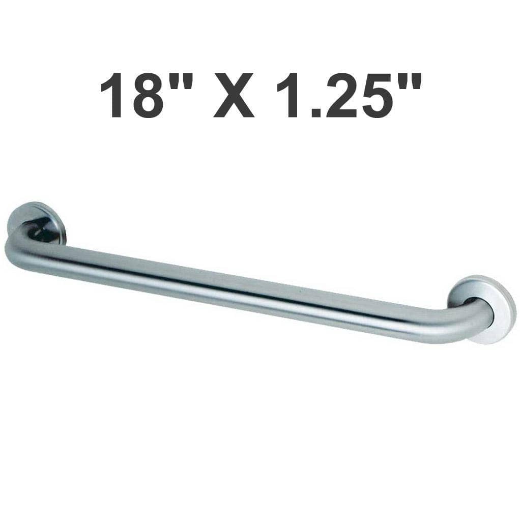 Bobrick B-5806x18 Commercial Grab Bar, 1-1/2" Diameter x 16" Length, Stainless Steel - TotalRestroom.com