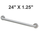 Bobrick B-5806x24 Commercial Grab Bar, 1-1/4" Diameter x 24" Length, Concealed-Mounted, Stainless Steel - TotalRestroom.com