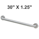 Bobrick B-5806x30 Commercial Grab Bar, 1-1/4" Diameter x 30" Length, Stainless Steel - TotalRestroom.com