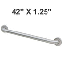 Bobrick B-5806x42 Commercial Grab Bar, 1-1/4" Diameter x 42" Length, Concealed-Mounted, Stainless Steel - TotalRestroom.com