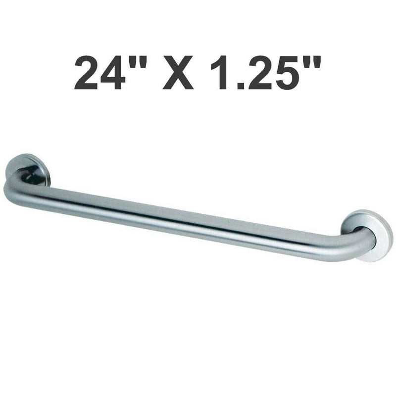 Bobrick B-5806.99x24 Commercial Grab Bar, 1-1/4" Diameter x 24" Length, Concealed-Mounted, Stainless Steel - TotalRestroom.com