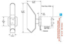 Bobrick B-682 Commercial Heavy-Duty Hat & Coat Hook, 2" W x 6-1/2" H x 3-1/16" D, Stainless Steel - TotalRestroom.com
