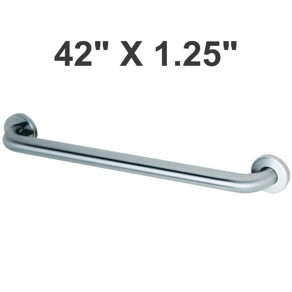 Bobrick B-5806.99x42 Commercial Grab Bar, 1-1/4" Diameter x 42" Length, Concealed-Mounted, Stainless Steel - TotalRestroom.com