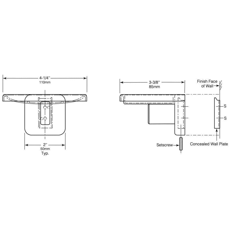 Bobrick B-6807 Commercial Soap Dish, Surface-Mounted, Stainless Steel - TotalRestroom.com